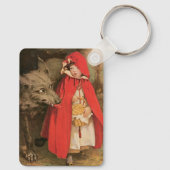 ヴィンテージ小さな赤い乗馬フードと大きな悪い狼 キーホルダー (裏面)