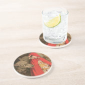 ヴィンテージ小さな赤い乗馬フードと大きな悪い狼 コースター (側面)