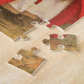 ヴィンテージ小さな赤い乗馬フードと大きな悪い狼 ジグソーパズル (側面)