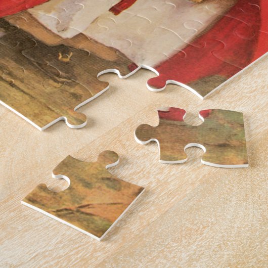 ヴィンテージ小さな赤い乗馬フードと大きな悪い狼 ジグソーパズル (側面)