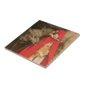 ヴィンテージ小さな赤い乗馬フードと大きな悪い狼 タイル (側面)