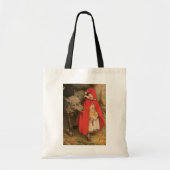 ヴィンテージ小さな赤い乗馬フードと大きな悪い狼 トートバッグ (正面)