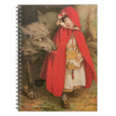 ヴィンテージ小さな赤い乗馬フードと大きな悪い狼 ノートブック (正面)