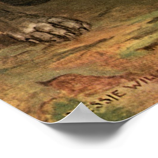 ヴィンテージ小さな赤い乗馬フードと大きな悪い狼 ポスター (角)