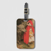 ヴィンテージ小さな赤い乗馬フードと大きな悪い狼 ラゲッジタグ (正面縦)