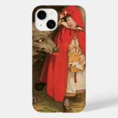ヴィンテージ小さな赤い乗馬フードと大きな悪い狼 Case-Mate iPhoneケース (裏面)
