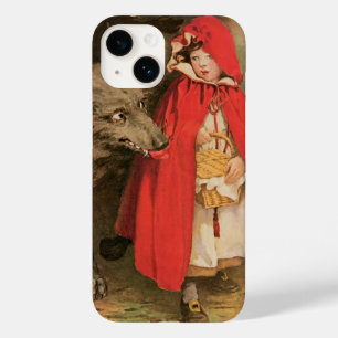 ヴィンテージ小さな赤い乗馬フードと大きな悪い狼 Case-Mate iPhone 14ケース