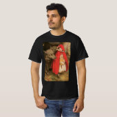 ヴィンテージ小さな赤い乗馬フードと大きな悪い狼 Tシャツ (正面フル)