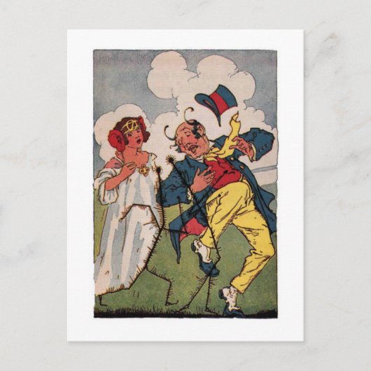 ヴィンテージ小さな魔法使いオズイラストレーション ポストカード (正面)
