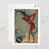 ヴィンテージ小さな魔法使いオズイラストレーション ポストカード (正面/裏面)