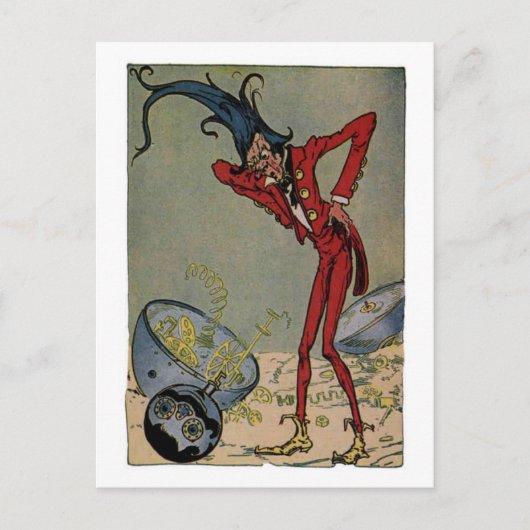 ヴィンテージ小さな魔法使いオズイラストレーション ポストカード (正面)