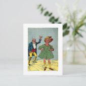 ヴィンテージ小さな魔法使いオズイラストレーション ポストカード (スタンド正面)