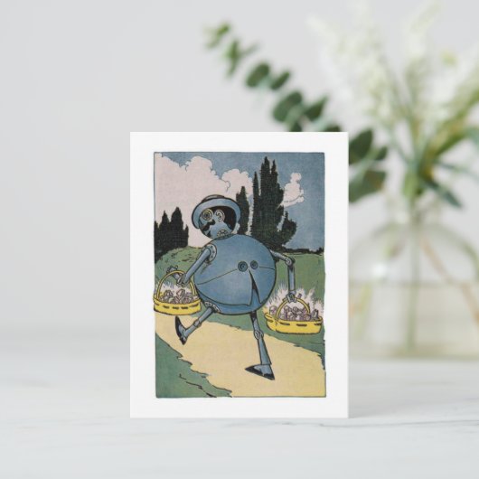 ヴィンテージ小さな魔法使いオズイラストレーション ポストカード (スタンド正面)