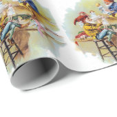 ヴィンテージ小人とおもちゃ ラッピングペーパー (ロールコーナー)