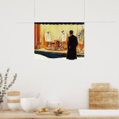 ヴィンテージ小売店舗、マンウィンドウショッピング ポスター (キッチン)