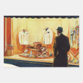 ヴィンテージ小売店舗、マンウィンドウショッピング ラッピングペーパーシート (正面)