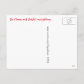 ヴィンテージ小妖精や小人オーナメントクリスマスポストカード シーズンポストカード (裏面)