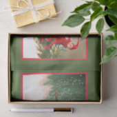 ヴィンテージ小妖精や小人クリスマスティッシュペーパー 薄葉紙 (ギフト)