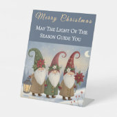 ヴィンテージ小妖精や小人台座標識 台座サイン (正面)