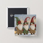 ヴィンテージ小妖精や小人「Joy To All」ボタン 缶バッジ (正面&裏面)