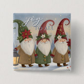 ヴィンテージ小妖精や小人「Joy To All」ボタン 缶バッジ (正面)