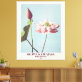 ヴィンテージ小川和正蓮の花フォトアート キャンバスプリント (インサイチュ (リビング))