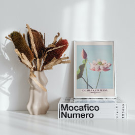 ヴィンテージ小川和正蓮の花フォトアート ポスター