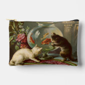 ヴィンテージ小物入り猫用 アクセサリーポーチ (正面)