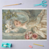 ヴィンテージ小農民の女の子,メアリー・アントワネット時代 薄葉紙 (クラフト)