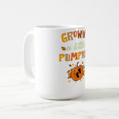 ヴィンテージ少しカボチャの感謝祭のプリプレグを成長させる コーヒーマグカップ (正面左)