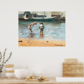 ヴィンテージ少年たちがウィンスローホーマーで歩く(1873年) ポスター (キッチン)