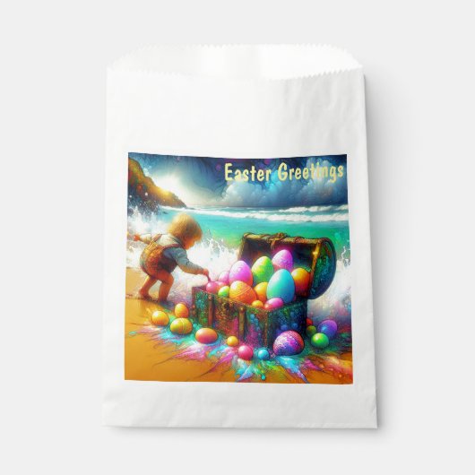 ヴィンテージ少年卵の宝箱ビーチ～好意バッグ フェイバーバッグ (正面)