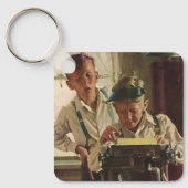 ヴィンテージ少年新聞記者 キーホルダー (正面)