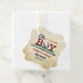 ヴィンテージ少年赤ちゃんシャワーメッセージカード フェイバータグ (インサイチュ)