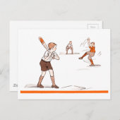 ヴィンテージ少年野球ゲーム ポストカード (正面/裏面)