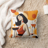 ヴィンテージ尾骨のある女性 クッション (ブランケット)