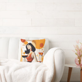 ヴィンテージ尾骨のある女性 クッション