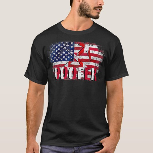 ヴィンテージ屋上用アメリカ国旗の贈り物 Tシャツ (正面)
