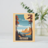 ヴィンテージ屋外ハイキング自然アドベンチャー ポストカード (スタンド正面)