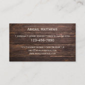 ヴィンテージ履歴先生旅行名刺 名刺 (裏面)