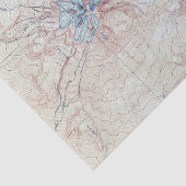 ヴィンテージ山シャスタ地形図 薄葉紙 (詳細)