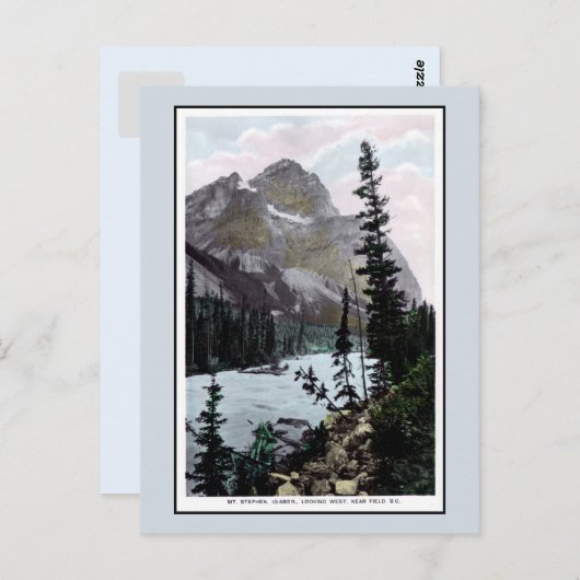 ヴィンテージ山スティーブンフィールドBCカナダ写真 ポストカード (正面/裏面)