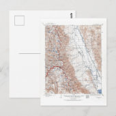 ヴィンテージ山ホイットニー地形図カリフォルニア ポストカード (正面/裏面)