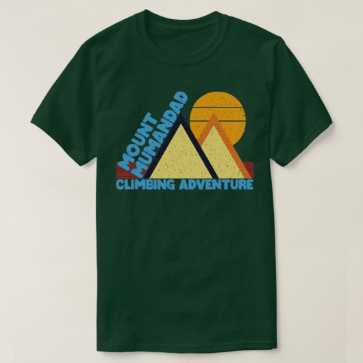ヴィンテージ山ムナンド登山アドベンチャー Tシャツ (デザイン正面)