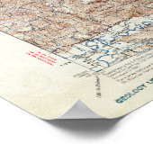 ヴィンテージ山レイニアトポグラフィクスマップワシントン ポスター (角)