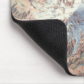 ヴィンテージ山レイニアトポグラフィクスマップワシントン マウスパッド (コーナー)