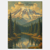 ヴィンテージ山レイニアーナショナルパークレトロアート マグネット (正面)