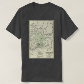 ヴィンテージ山レイニエ国立公園の地図1919 Tシャツ (デザイン正面)
