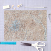 ヴィンテージ山地形図 薄葉紙 (クラフト)