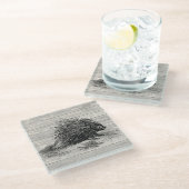 ヴィンテージ山嵐イラストレーション ガラスコースター (アングル)